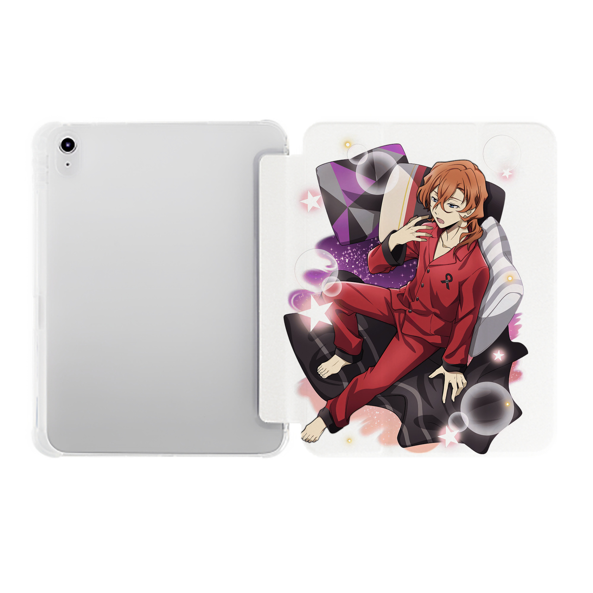 （画像用） 文豪ストレイドッグス Bungo Stray Dogs IPad ケース ペン収納付き 三つ折りスタンド PUレザー×シリコン 対応機種9.5/10.5/10.9インチ